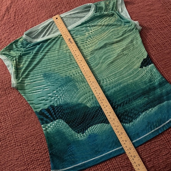 Prana diaphanous women’s short sleeve blouse top - Picture 11 of 14